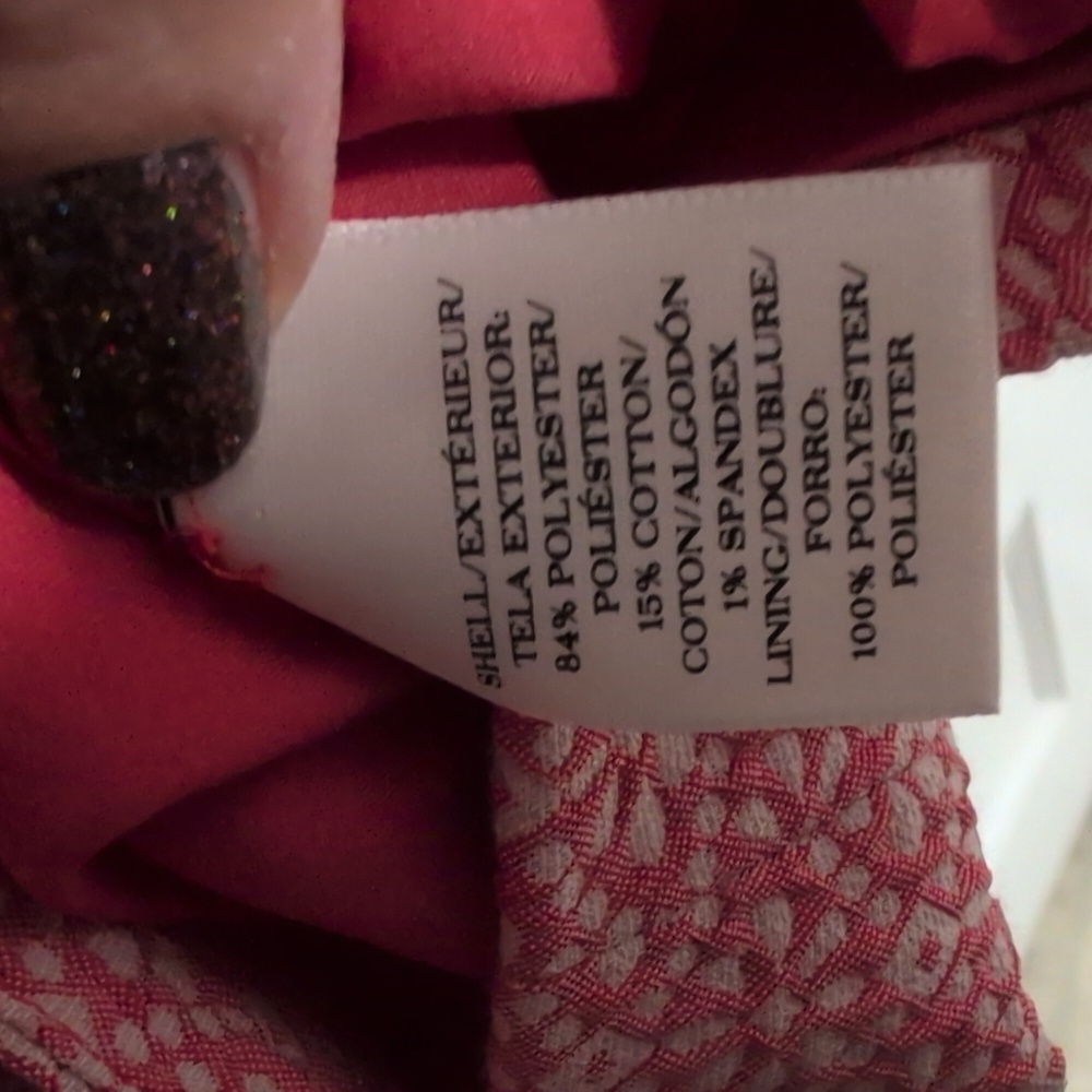 Ann Taylor Hibiscus Coral Jacquard Sheath Dress Size 10 - Picture 14 of 14